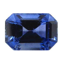 1.02 ct Cornflower Blue Emerald Cut Natural Blue Sapphire