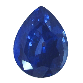 1.39 ct Pear Shape Blue Sapphire : Fine Navy Blue