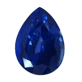 1.92 ct Pear Shape Blue Sapphire : Deep Royal Blue
