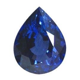 1.68 ct Pear Shape Blue Sapphire : Fine Royal Blue