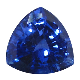 1.70 ct Trillion Blue Sapphire : Rich Royal Blue