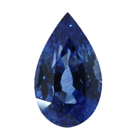 2.12 ct Pear Shape Blue Sapphire : Fine Blue