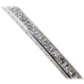 18K White Gold Tennis Bracelet : 8.50 cttw Diamonds