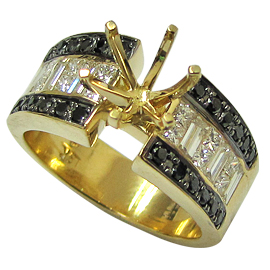 18K Yellow Gold Multi Stone Setting : 1.50 cttw Diamonds