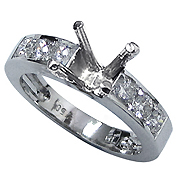 18K White Gold 0.42cttw Diamond Setting