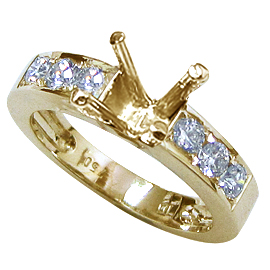 18K Yellow Gold Multi Stone Setting : 0.42 cttw Diamonds