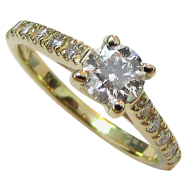 14K Yellow Gold Multi Stone Ring : 0.75 cttw Diamonds
