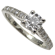 14K White Gold 0.75cttw Diamond Ring