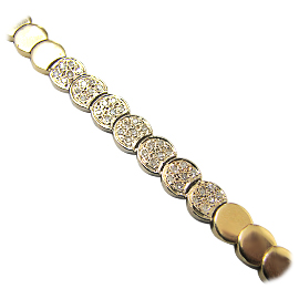 14K Yellow Gold  Bracelet : 0.25 cttw Diamonds