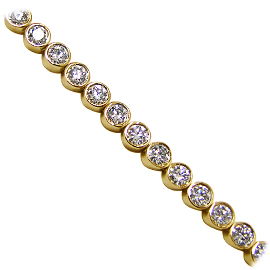 18K Yellow Gold Tennis Bracelet : 4.00 cttw Diamonds