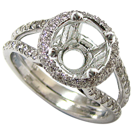 18K White Gold Multi Stone Setting : 0.50 cttw Diamonds