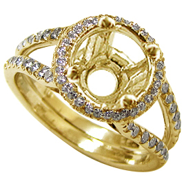 18K Yellow Gold Multi Stone Setting : 0.50 cttw Diamonds