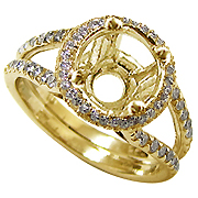 18K Yellow Gold 0.50cttw Diamond Setting