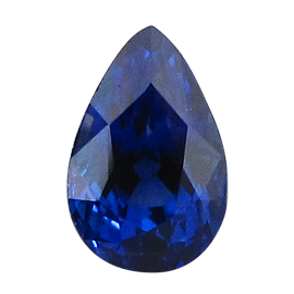 0.82 ct Pear Shape Blue Sapphire : Deep Rich Blue