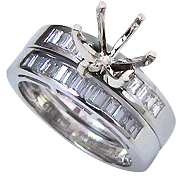 18K White Gold 0.70cttw Diamond Setting