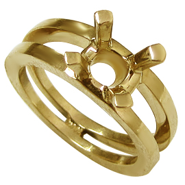 18K Yellow Gold Solitaire Setting