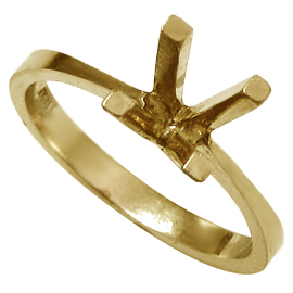 18K Yellow Gold Solitaire Setting