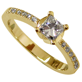 18K Yellow Gold Multi Stone Ring : 0.60 cttw Diamonds