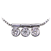 18K White Gold 1/3 cttw Diamond Pendant