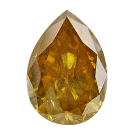 1.04 ct Pear Shape Diamond : Fancy Deep Brownish Yellow / I2