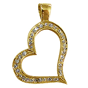 18K Yellow Gold 0.17cttw Diamond Pendant