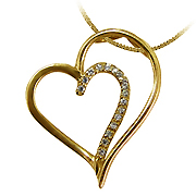 18K Yellow Gold 0.10cttw Diamond Pendant