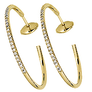18K Yellow Gold 0.90cttw Diamond Earrings