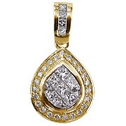 18K Yellow Gold 1.24cttw Diamond Pendant