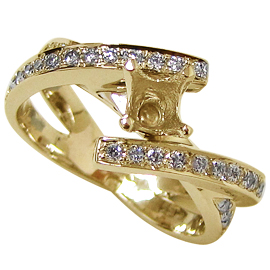 18K Yellow Gold Multi Stone Setting : 0.40 cttw Diamonds