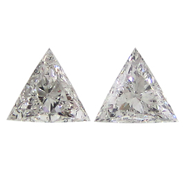 0.92 cttw Pair of Trillion Diamonds : G / SI2