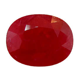 14.15 ct Oval Ruby : Deep Red