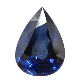 1.84 ct Pear Shape Blue Sapphire : Deep Royal Blue
