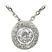 14K White Gold 0.23cttw Diamond Pendant