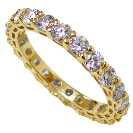 18K Yellow Gold Band : 1.60 ct Diamonds