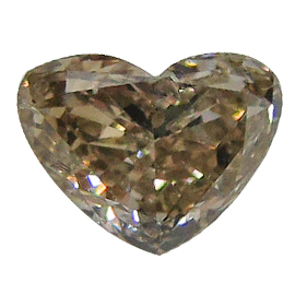 0.52 ct Heart Shape Diamond : Fancy Light Greyish Brown / SI2