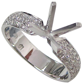 Platinum Multi Stone Setting : 0.40 cttw Diamonds