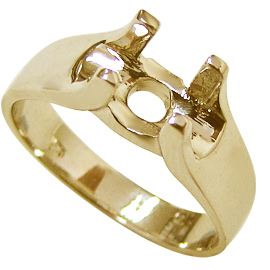 18K Yellow Gold Solitaire Setting