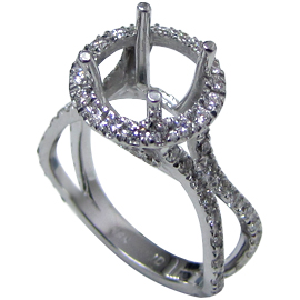 18K White Gold Multi Stone Setting : 0.70 cttw Diamonds