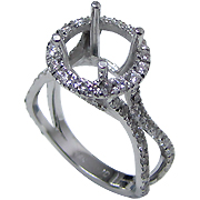 18K White Gold 0.70cttw Diamond Setting