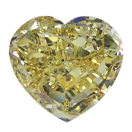 5.01 ct Heart Shape Diamond : Fancy Brownish Yellow / SI1
