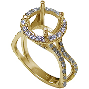 18K Yellow Gold 0.70cttw Diamond Setting