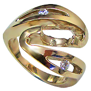 18K Yellow Gold 0.12cttw Diamond Setting