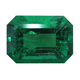 1.86 ct Emerald Cut Emerald : Rich Grass Green
