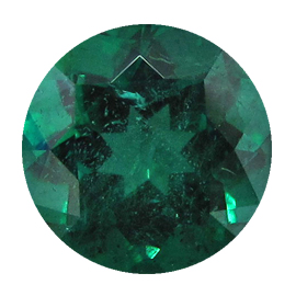 1.62 ct Round Emerald : Deep Rich Green