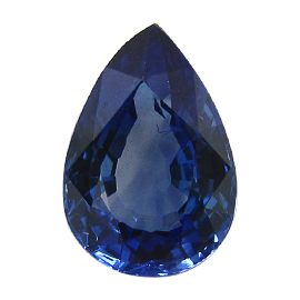 1.84 ct Pear Shape Blue Sapphire : Deep Rich Blue