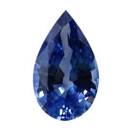 1.28 ct Pear Shape Blue Sapphire : Cornflower Blue