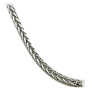 14K White Gold 18'' Wheat Chain