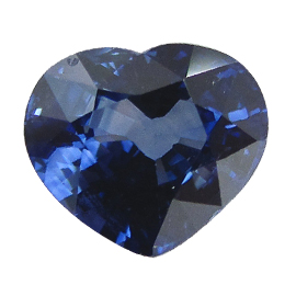 1.82 ct Heart Shape Sapphire : Deep Rich Blue