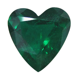 2.82 ct Heart Shape Emerald : Deep Rich Green