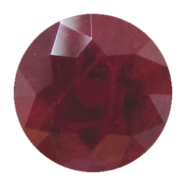 1.11 ct Round Ruby : Deep Rich Red